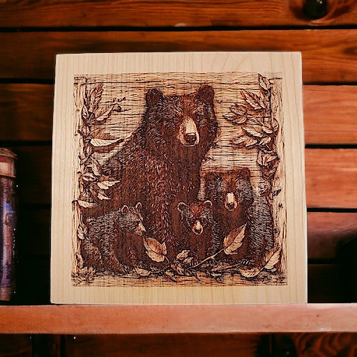 Cherry - 8 x 8 - Bear/Cubs 3D